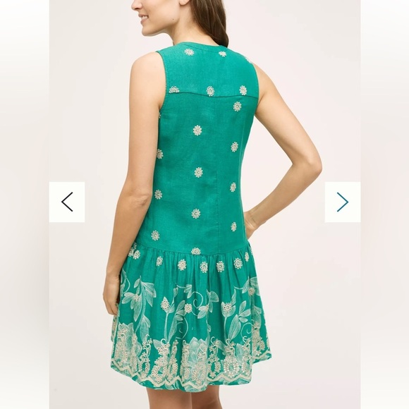 Maeve for Anthropologie Green Pippa Swing Dress - Picture 3 of 12